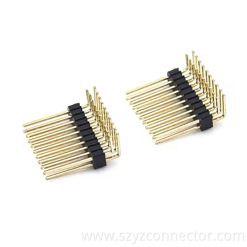 1.27mm Pitch Pin Header Right Angle SQ0.4mm H1.52.02.5mm 210P (1)